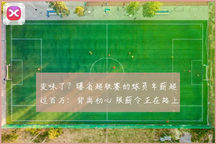 变味了？曝省超联赛的球员年薪超过百万：背离初心 限薪令正在路上